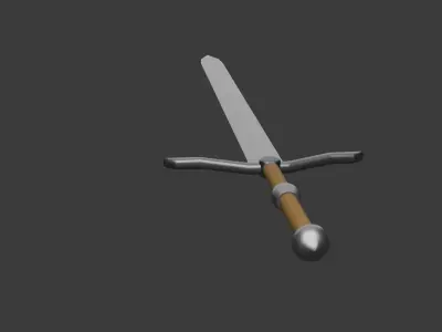 Long Sword Free low-poly 3D model