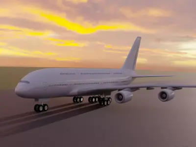 Airbus A380-800 Aircraft 3D model purchase