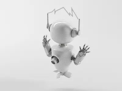ROBOT FLASH ELECTRIC Low-poly 3D model