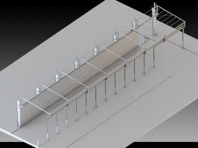 16 Overhead Cranes- Vol 02- High detail 3d models Low-poly 3D model