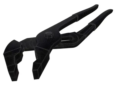 Groove Joint Water Pump Pliers 3D model