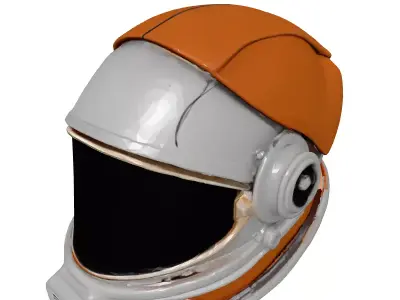 Retro Space Helmet Isolated 3D 3D model