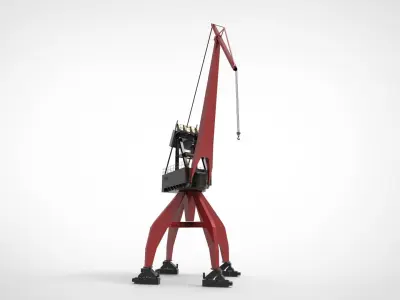 harbor crane Low-poly 3D model buy