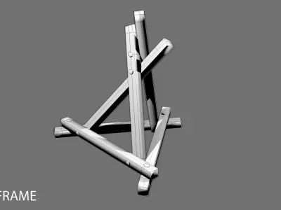 Military Barricade - Pyramid Obstacle 3D model