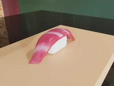 sushi and cute girl my avatar Low-poly 3D model