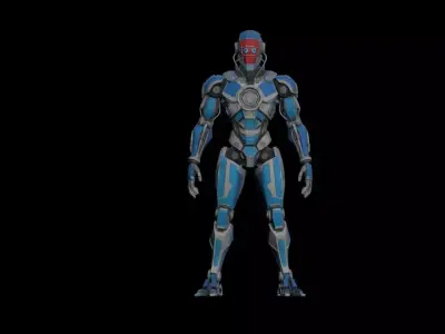 futuristic humanoid robot 3d model 3D model
