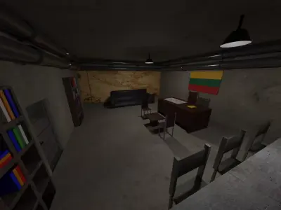 Military Bunker - Lithuania Low-poly 3D model