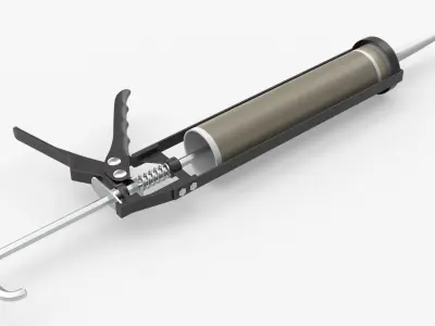 Sealant skeleton gun with cartridge 3D model purchase