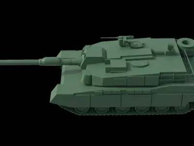 K2 Black panther MBT but its Low poly  3D model