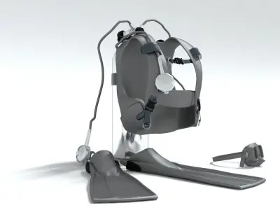 laos Dive Equipment Low-poly 3D model