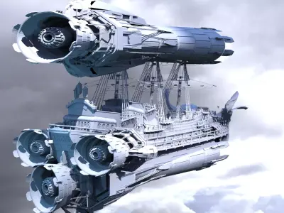 Jet Fusion Airship  3D model