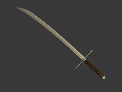 Kriegsmesser war knife Low-poly 3D model