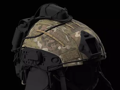 Crye Precision AirFrame Cover Cutout Low-poly 3D model