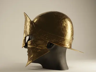 Spartan Helmet Damaged 3D print model
