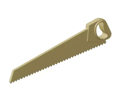 Plastic Carpentry Hand Saw Toy 3D model