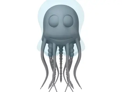 Jellyfish Cartoon 3D model purchase