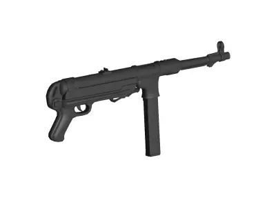 MP 40 submachine gun 3D model get