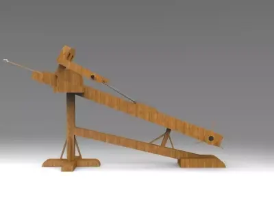 Ballista wooden structure Free 3D model