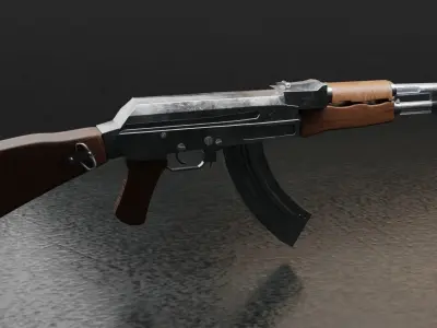 Ak47 Semi HighPoly Low-poly 3D model