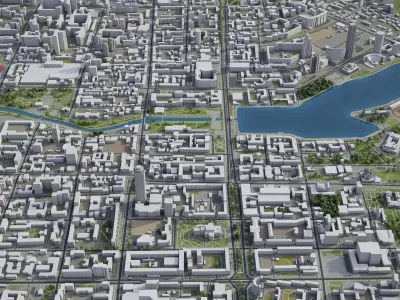 Yekaterinburg Low-poly 3D model