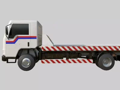 Tow Truck - Flatbed Recovery Truck Low-poly 3D model