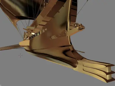 Roman Bireme Outside Lowpoly Low-poly 3D model