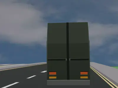 low poly stylized lorry Low-poly 3D model