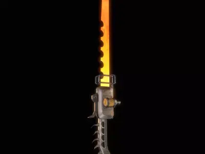 Induction blade Super-heated Low-poly 3D model
