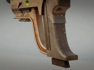 Steampunk Pistol Low-poly 3D model purchase