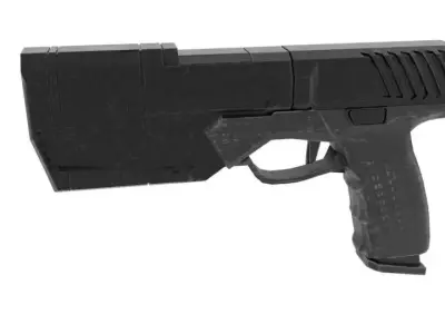 GUN - KRYTAC Silencerco Maxim 9 Low-poly 3D model