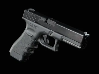 Glock17 Low-poly 3D model