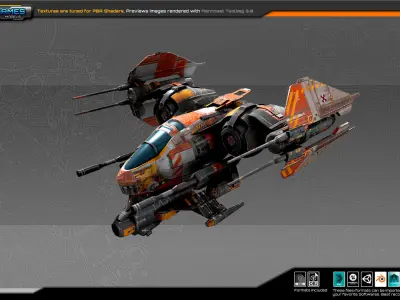 Smuggler Bomber SM8 Low-poly 3D model