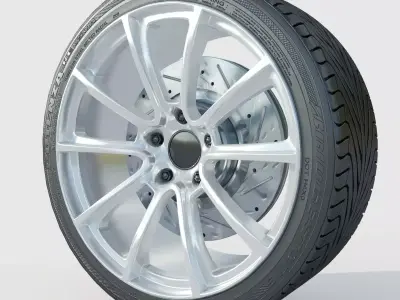 wheel Rim Tire 7 3D model