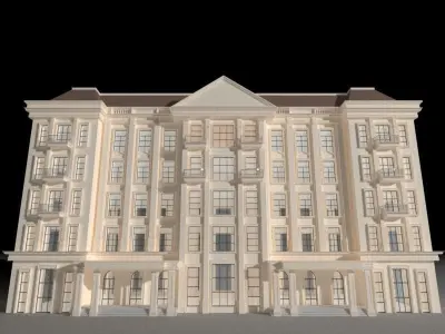 Old architectual building 3D model