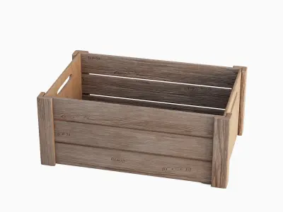 Wooden Crate B 02  3D model