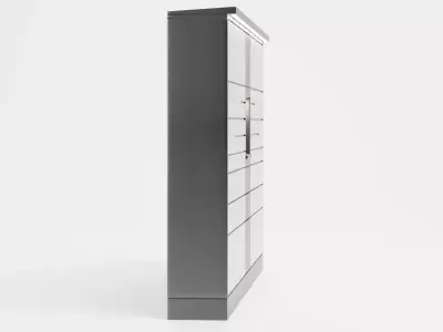 Parcel Locker V2 - Automated Package Delivery Station Low-poly 3D model