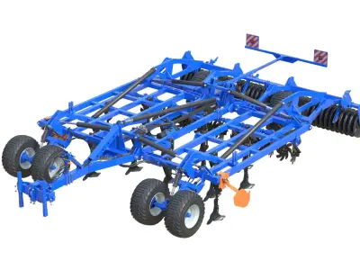 Soil Cultivator   Low-poly 3D model