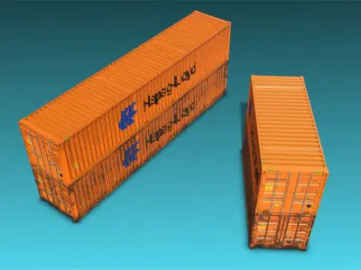 Shipping Container 04 Low-poly 3D model