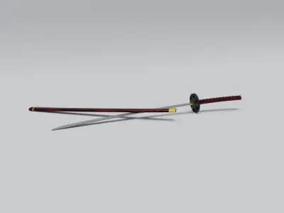 Weapon Katana Sword 3D model