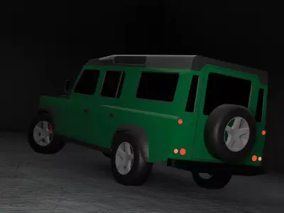Stylized Land Rover Defender - Game Ready Low-poly 3D model