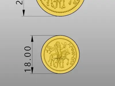 Coin pendant Free 3D model buy