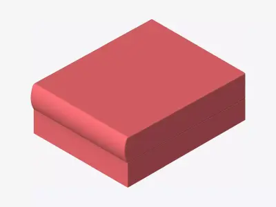 Seat - Sofa - Simplicity - Comfort - Single - No Back Low-poly 3D model