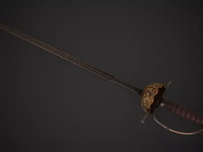 Acies - Inquisitor Rapier Low-poly 3D model