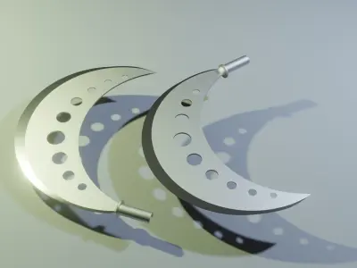 2 Blade Detachable Knife Low-poly 3D model
