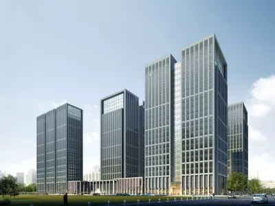 3Dmax fashion city commercial square building 266 3D model