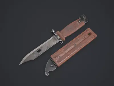 Knife AK Low-poly 3D model