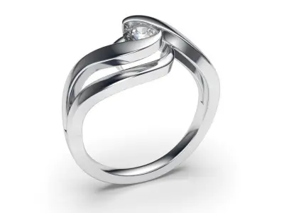 solitaire with ring sizes  8 part S100 3D print model