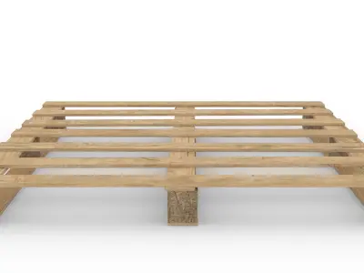1200x1200mm quad pallet Low-poly 3D model