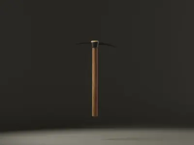 Low Poly Pickaxe  Free 3D model