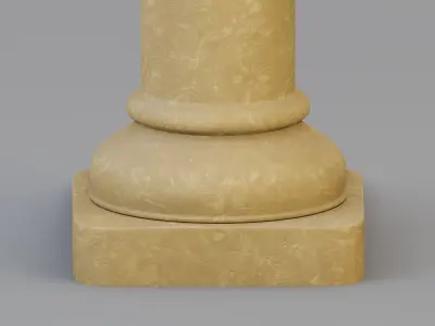 Cushion capital column Low-poly 3D model